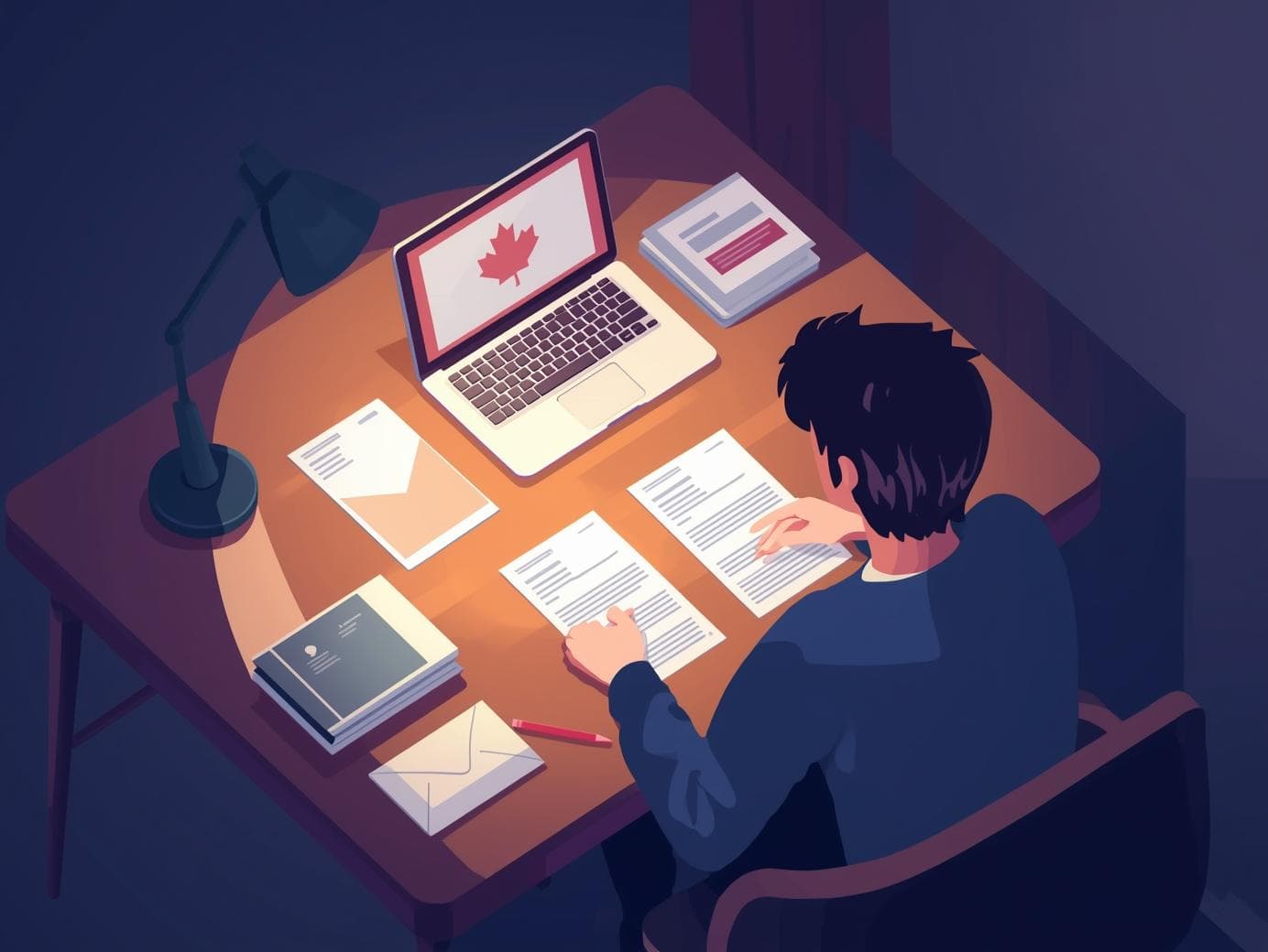 International student reviewing Canadian university offer letter